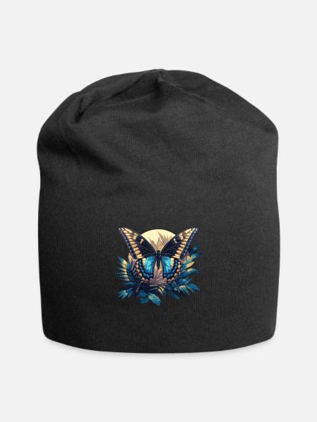 Butterfly Schmetterlinge Schmetterling - Jersey-Beanie - Schwarz