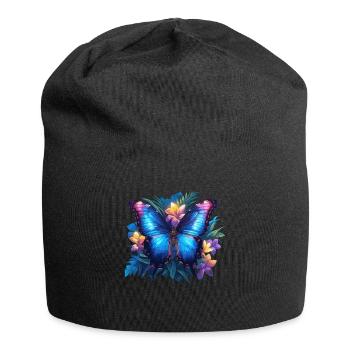 Butterfly Schmetterlinge Schmetterling - Jersey-Beanie - Schwarz - Vorne