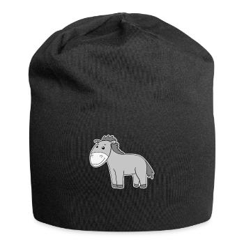 Donkey Motif Toddler - Jersey Beanie - black - Front