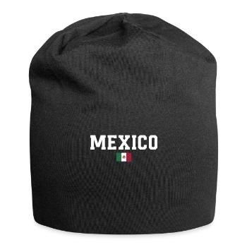 Mexiko Mexico Mexikaner Geschenk Flagge Fußball - Jersey-Beanie - Schwarz - Vorne