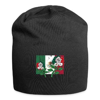 Mexique Mexique Cadeau mexicain Flag Football - Bonnet en jersey - noir - Devant