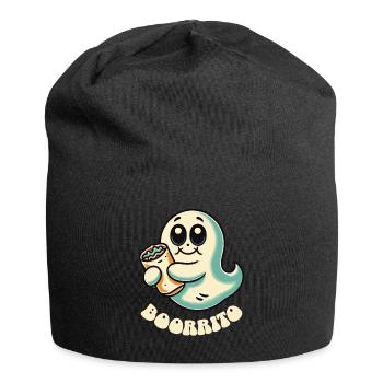 Ghost with Boorrito for Burrito Fans - Jersey Beanie - black - Front