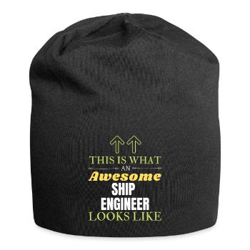 This is What an Awesome Ship Engineer Looks Like - Jersey Beanie - black - Front