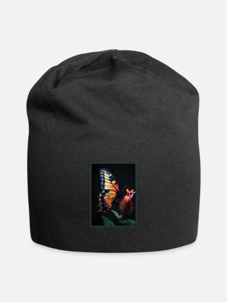 papillon papillons papillon papillon - Bonnet en jersey - noir