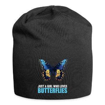Butterfly Schmetterlinge Schmetterling - Jersey-Beanie - Schwarz - Vorne