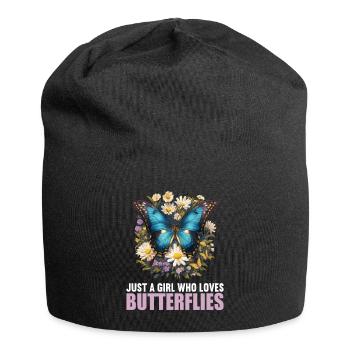 Butterfly Schmetterlinge Schmetterling - Jersey-Beanie - Schwarz - Vorne