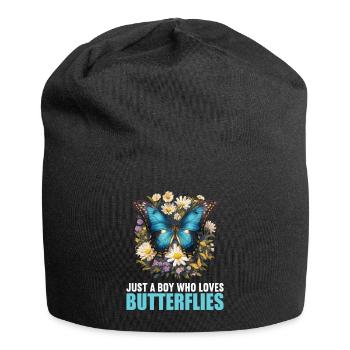 Butterfly Schmetterlinge Schmetterling - Jersey-Beanie - Schwarz - Vorne