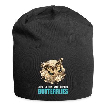 papillon papillons papillon papillon - Bonnet en jersey - noir - Devant