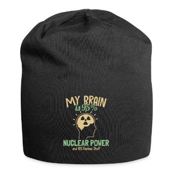 Mon cerveau est composé à 95% d’énergie nucléaire Uranium Nucléaire - Bonnet en jersey - noir - Devant