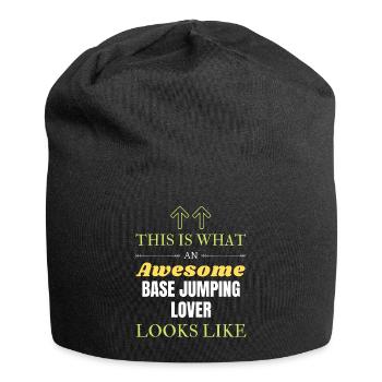 This is what an awesome BASE jumping lover looks l - Jersey Beanie - black - Front