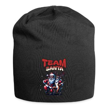 Santa Claus is dancing on xmas Christmas funny - Jersey-Beanie - Schwarz - Vorne