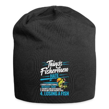 Things Fishermen Hate 1. Friends Who Fish Joke - Jersey Beanie - black - Front
