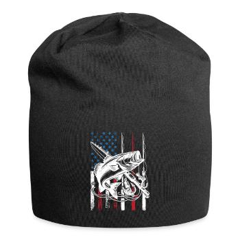 Angeln: Ich Zeige Den Red Snappern Meine Bobber - Jersey-Beanie - Schwarz - Vorne