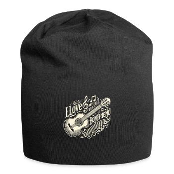 J’aime mon copain - Bonnet en jersey - noir - Devant