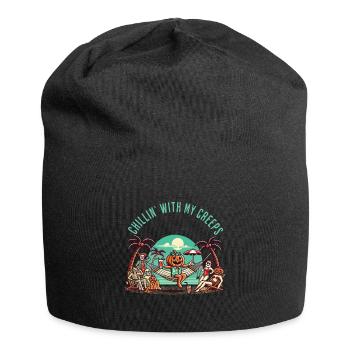 Chillin' With My Creeps Pumpkin - Jersey Beanie - black - Front
