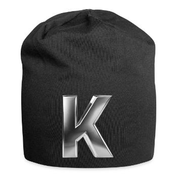 Chrome ,, K " Métallisé - Bonnet en jersey - noir - Devant
