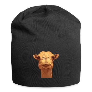 Camel Kamele Kamel - Jersey-Beanie - Schwarz - Vorne
