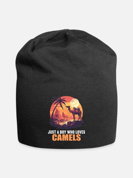 Camel Kamele Kamel - Jersey-Beanie - Schwarz