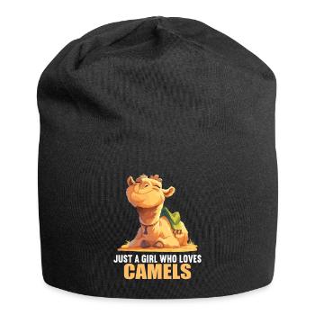 Camel Kamele Kamel - Jersey-Beanie - Schwarz - Vorne