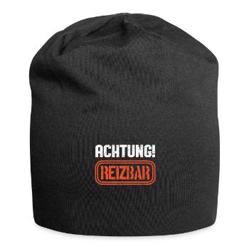 Attention Irritable Drôle Dicton Humour Amusant - Bonnet en jersey - noir - Devant