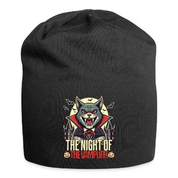 Chat vampire La nuit du vampire - Bonnet en jersey - noir - Devant