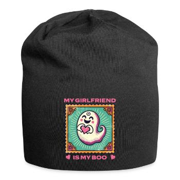 Meine Freundin Ist Mein Boo Geist - Jersey-Beanie - Schwarz - Vorne