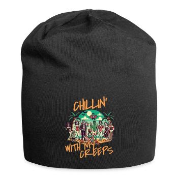 Se détendre avec mes amis effrayants - Bonnet en jersey - noir - Devant