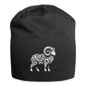 Bélier tribal - Bonnet en jersey - noir - Devant
