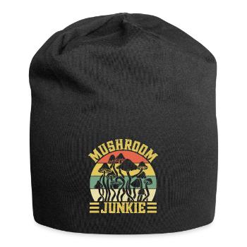 Mushroom Foraging Hunter Mushroom Junkie Morel - Jersey-Beanie - Schwarz - Vorne