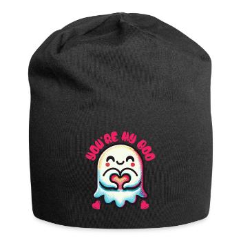 Cute Ghost Motif You're My Boo - Jersey Beanie - black - Front