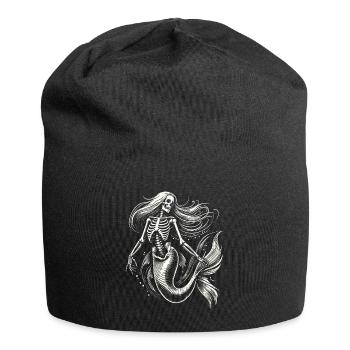 Skeleton Mermaid Mystic Ocean Art - Jersey Beanie - black - Front