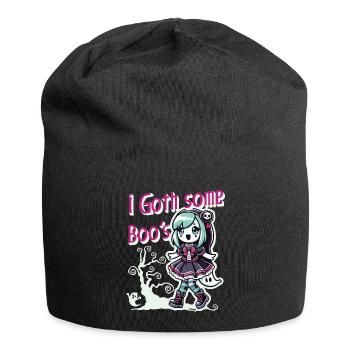 Halloween Goth Girl J’ai des fantômes - Bonnet en jersey - noir - Devant