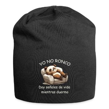 YO NO RONCO â Panda Quote Spanish Humor - Jersey Beanie - black - Front
