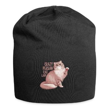 Crazy Persian Cat Lady Cat Kitten Mother - Jersey-Beanie - Schwarz - Vorne