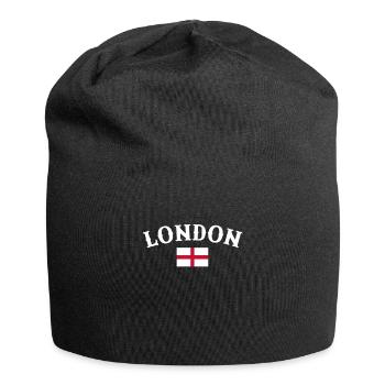 Londres Angleterre Anglais Drapeau Anglais - Bonnet en jersey - noir - Devant