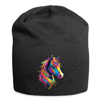 Pony Riding Pony Foal Rider Ponies Riding Pony Farm - Jersey Beanie - black - Front
