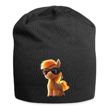 Pony Riding Pony Foal Rider Ponies Riding Pony Farm - Jersey Beanie - black - Front