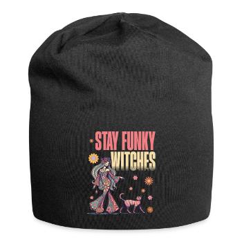 Hexen Liebhaber Design Lustiger Hexen Spruch - Jersey-Beanie - Schwarz - Vorne
