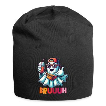 Ghost with Broth Attitude for Cool Ghosts - Jersey Beanie - black - Front