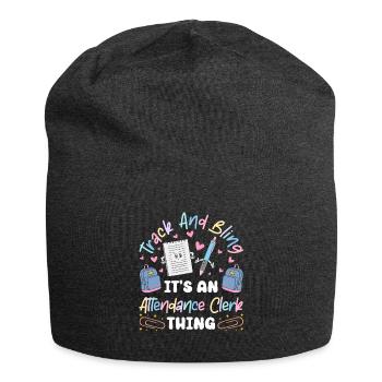 Secrétaire des présences - Bonnet en jersey - charbon - Devant