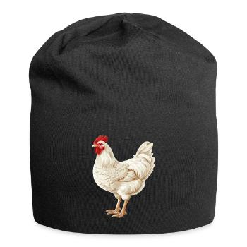 Rooster Hähne Hahn - Jersey-Beanie - Schwarz - Vorne
