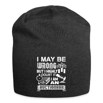 Auctioneer I Am An Auctioneer - Jersey Beanie - charcoal grey - Front