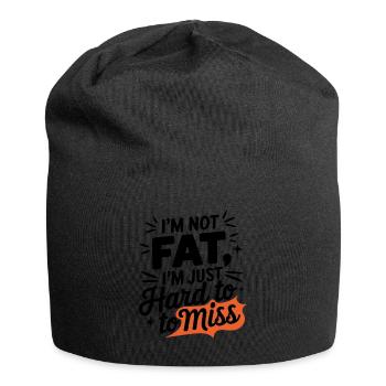 Je ne suis pas gros, difficile à manquer - Bonnet en jersey - noir - Devant