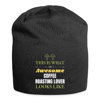 This is what an awesome Coffee roasting lover look - Jersey Beanie - black - Front