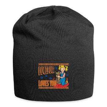 Lucifur vous aime amis les chats - Bonnet en jersey - noir - Devant
