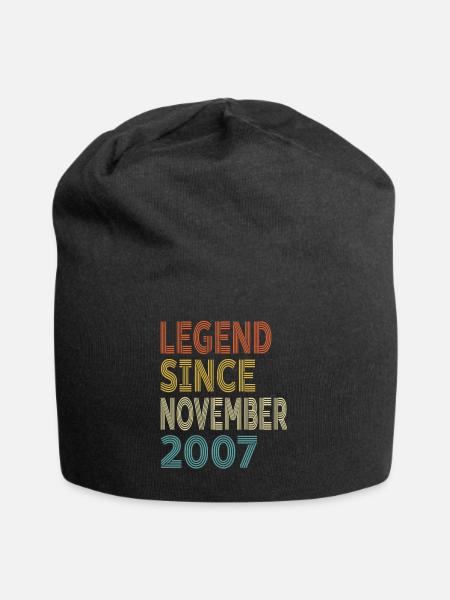 Vintage-Legende seit November 2007, 17. Geburtstag - Jersey-Beanie - Schwarz