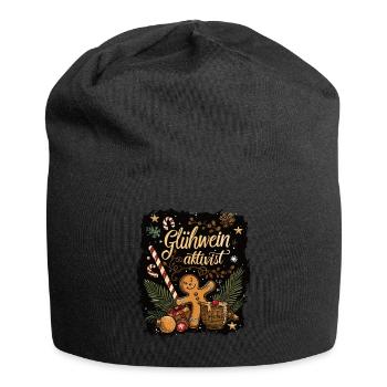 "Mulled Wine Activist" - Christmas Mulled Wine - Jersey Beanie - black - Front