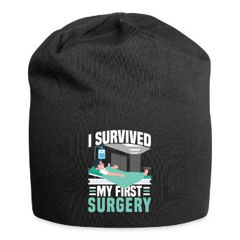 Chirurgische OP Operation PAtient - Jersey-Beanie - Schwarz - Vorne