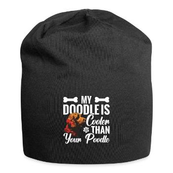 Mein Gekritzel Ist Cooler Als Dein Pudel - Jersey-Beanie - Schwarz - Vorne