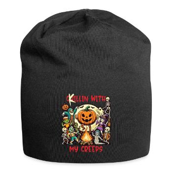 Halloween fun with your creeps - Jersey Beanie - black - Front